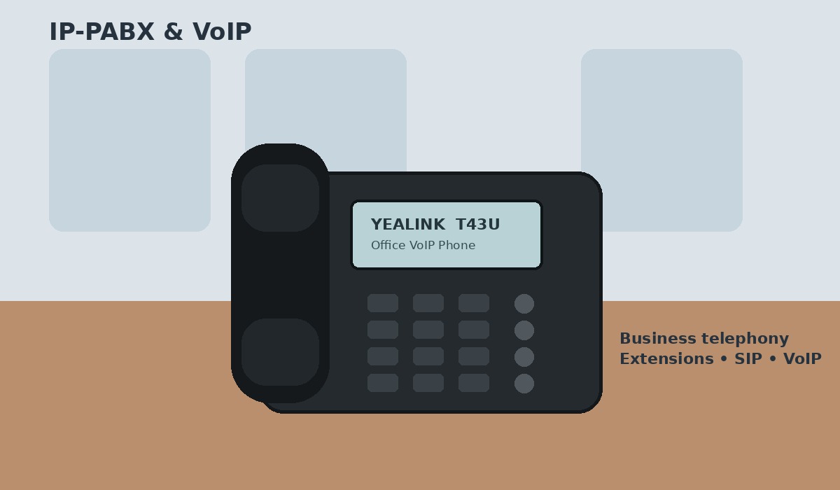 Yealink T43U IP phone for IP-PABX and VoIP